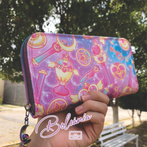 cartera anime rosa