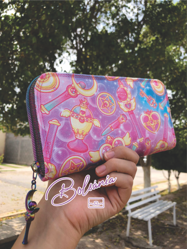 cartera anime rosa